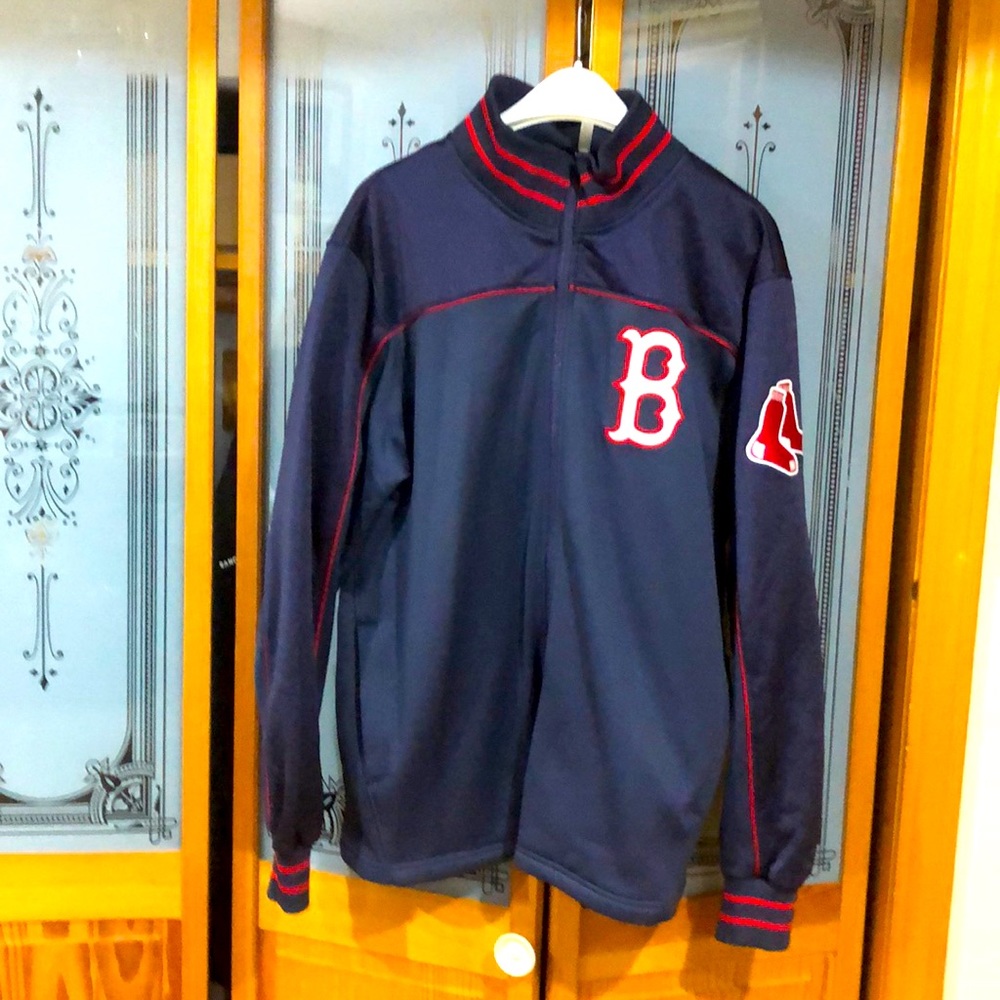 Men’s full zip Red Socks fleece size large